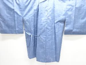 幾何学に絣柄織り出し米沢紬道中着